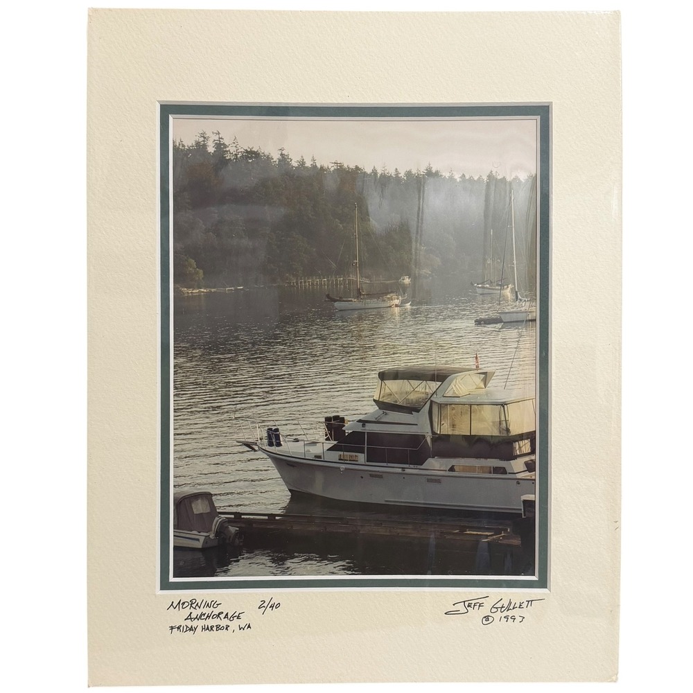 Jeff Gullett Morning Anchorage Friday Harbor WA Signed Photo Print 2/40 1993